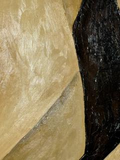 ABSTRACT MODERN PAINTING ON BOARD SIGNED WALTERS - 4649194