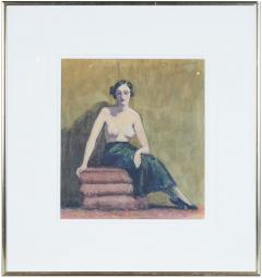 ADAM SHERRIFF SCOTT WATERCOLOR OF A SEMI NUDE WOMAN BY ADAM SHERRIFF SCOTT - 2350794