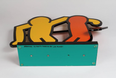 AFTER KEITH HARING RARE POLYCHROME ALUMINIUM SCULPTURE INTITLED BEST BUDDIES  - 2206700