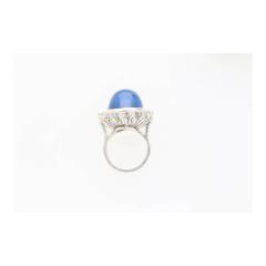 AGL Certified 30 Carat No Heat Ceylon Blue Star Sapphire Diamond Halo Ring - 3504665