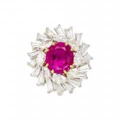 AGL Certified 9 55 Carat No Heat Burma Pink Sapphire Detachable Ring To Pendant - 3644964