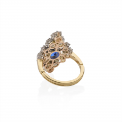 AGL Classic Ceylon No Heat Sapphire and Diamond Ring - 3967954