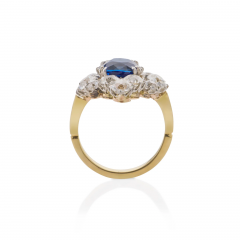 AGL Classic Ceylon No Heat Sapphire and Diamond Ring - 3967969