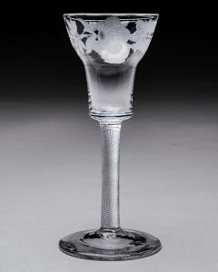 AIR TWIST ENGRAVED WITH JACOBITE FLOWERS - 3787431