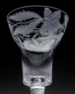 AIR TWIST ENGRAVED WITH JACOBITE FLOWERS - 3787439