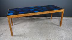 ALGOT P TORNEMAN T rneman Ros n Oak Blue Enamel Coffee Table 1960s Sweden - 2276362