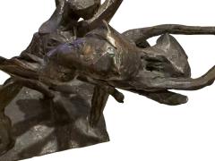 AMAZING BRUTALIST HEAVY WINGED ANGEL SATAN FEMALE NUDE BRONZE SIGNED L GOODMAN - 4442760