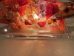AMAZING LARGE SCALE COLORFUL LUCITE FISH ILLUMINATED SCULPTURE LAMP - 3338310