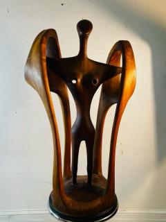 AMAZING MODERNIST ABSTRACT NUDE WOODEN SCULPTURE - 2822078
