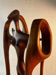 AMAZING MODERNIST ABSTRACT NUDE WOODEN SCULPTURE - 2822079