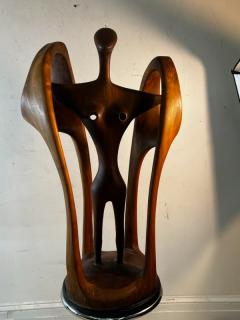 AMAZING MODERNIST ABSTRACT NUDE WOODEN SCULPTURE - 2822083