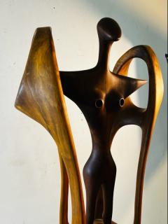AMAZING MODERNIST ABSTRACT NUDE WOODEN SCULPTURE - 2822089