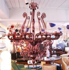 AMETHYST BLOWN VENETIAN GLASS CHANDELIER - 1820952