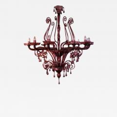 AMETHYST BLOWN VENETIAN GLASS CHANDELIER - 1824217