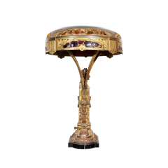 AN AUSTRIAN ART NOUVEAU GILT BRONZE AND GLASS FIGURAL TABLE LAMP CIRCA 1900 - 3537877