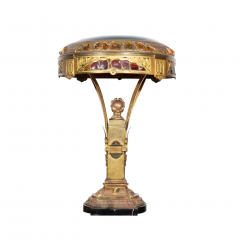 AN AUSTRIAN ART NOUVEAU GILT BRONZE AND GLASS FIGURAL TABLE LAMP CIRCA 1900 - 3537918