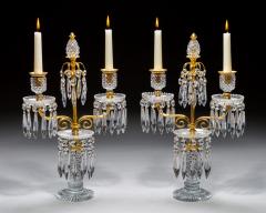 AN ELEGANT PAIR OF ORMOLU GLASS REGENCY CANDELABRA - 4752650