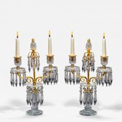 AN ELEGANT PAIR OF ORMOLU GLASS REGENCY CANDELABRA - 4752779
