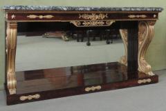 AN EMPIRE ROSEWOOD PARCEL GILT CONSOLE TABLE - 4098935