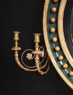 AN ENGLISH REGENCY GILTWOOD CONVEX MIRROR - 4267575