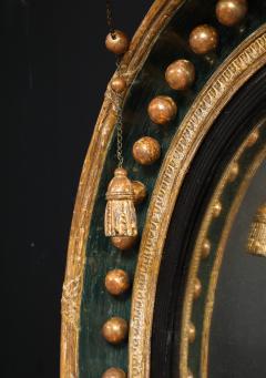 AN ENGLISH REGENCY GILTWOOD CONVEX MIRROR - 4267577