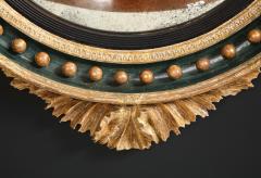 AN ENGLISH REGENCY GILTWOOD CONVEX MIRROR - 4267578