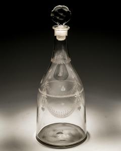 AN ENGRAVED CONTINENTAL MAGNUM TAPERED DECANTER - 3792854