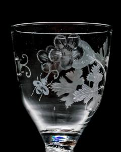 AN ENGRAVED MULTI SPIRAL AIR TWIST WINE GLASS - 4752679