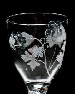 AN ENGRAVED MULTI SPIRAL AIR TWIST WINE GLASS - 4752680