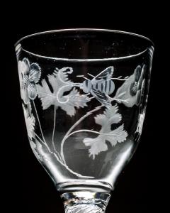 AN ENGRAVED MULTI SPIRAL AIR TWIST WINE GLASS - 4752689