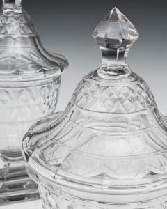 AN EXCEPTIONAL PAIR OF GEORGE III CUT GLASS URNS COVERS - 3795402