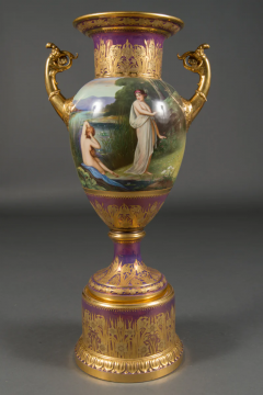 AN EXCEPTIONAL ROYAL VIENNA IRIDESCENT PORCELAIN VASE 19TH CENTURY - 3566710