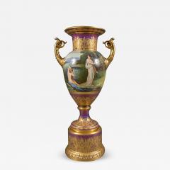 AN EXCEPTIONAL ROYAL VIENNA IRIDESCENT PORCELAIN VASE 19TH CENTURY - 3570323