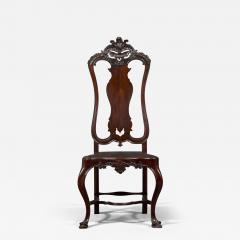 AN EXTREMELY FINE PAIR OF JOS I CARVED JACARANDA SIDE CHAIRS - 3841456