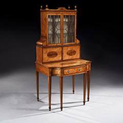 AN IMPORTANT 18TH CENTURY GEORGE III SATINWOOD AND SABICU WRITING CABINET - 2858201