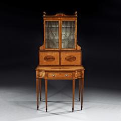 AN IMPORTANT 18TH CENTURY GEORGE III SATINWOOD AND SABICU WRITING CABINET - 2858203