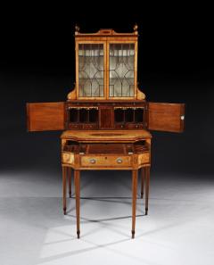 AN IMPORTANT 18TH CENTURY GEORGE III SATINWOOD AND SABICU WRITING CABINET - 2858204