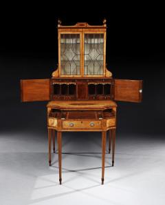 AN IMPORTANT 18TH CENTURY GEORGE III SATINWOOD AND SABICU WRITING CABINET - 2858212