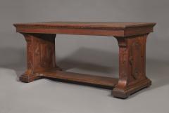 AN INTERESTING AND UNUSUAL OAK LIBRARY TABLE - 3542279