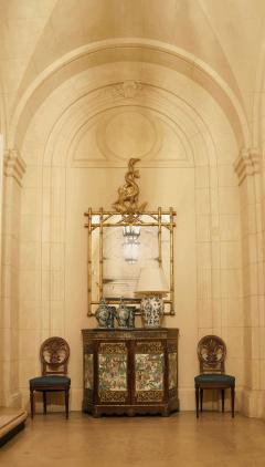 AN INTERESTING LATE REGENCY CARVED GILTWOOD MIRROR SURMOUNTED BY A CARVED HERON - 4224406