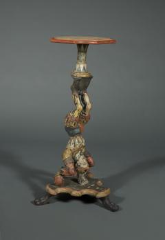 AN INTERESTING PAIR OF CARVED AND POLYCHROME PAINTED STANDS - 3526013