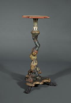 AN INTERESTING PAIR OF CARVED AND POLYCHROME PAINTED STANDS - 3526063