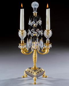 AN ORNATE PAIR OF ORMOLU AND BRONZE REGENCY CANDELABRA - 3787359