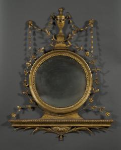 AN UNUSUAL GEORGE III GILTWOOD AND COMPOSITION CONVEX MIRROR - 3434593
