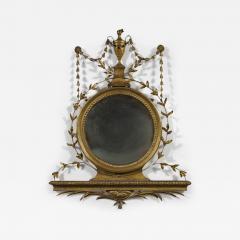 AN UNUSUAL GEORGE III GILTWOOD AND COMPOSITION CONVEX MIRROR - 3436066