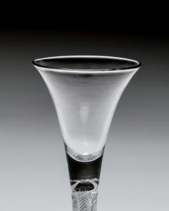 AN UNUSUAL PAIR OF MIXED TWIST WINE GLASSES - 4752683