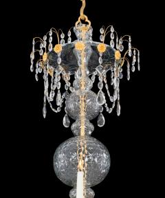 AN UNUSUAL TWELVE LIGHT SPANISH CUT GLASS CHANDELIER - 3796053