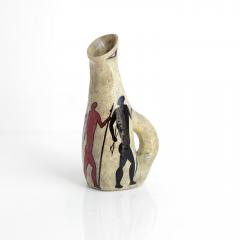 ANDRE GUIRON ANDRE GUIRON HAND MADE CERAMIC VASE DEPICTING CAVE PAINTINGS FRANCE 1955 - 3994143