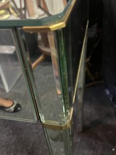 ANDRE MARCHAND ART DECO MIRRORED DESK WITH BRASS AND GLASS ROD HANDLES BY ANDRE MARCHAND - 3747990