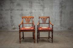 ANGLO INDIAN BONE INLAID AND CANED SIDE AND ARM CHAIRS - 2875834